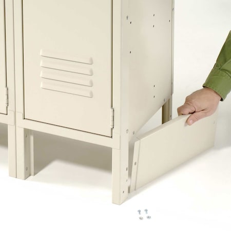Global Industrial Left And Right End Base For 18inD X 6inH Locker, Tan, PR 652084TN